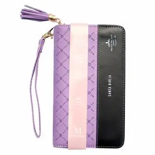 Biblia RVR60 015cz Horizonte lila/negro Tamaño Chequera