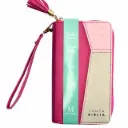Biblia RVR60 015czti PJR Contempo Rosa/Fucsia/Gris claro Tamaño Chequera