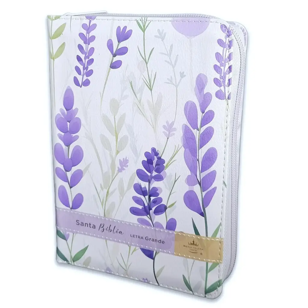 Biblia RVR60 035czti PJR CP Victoria flores sobre lila Tamaño Compacto