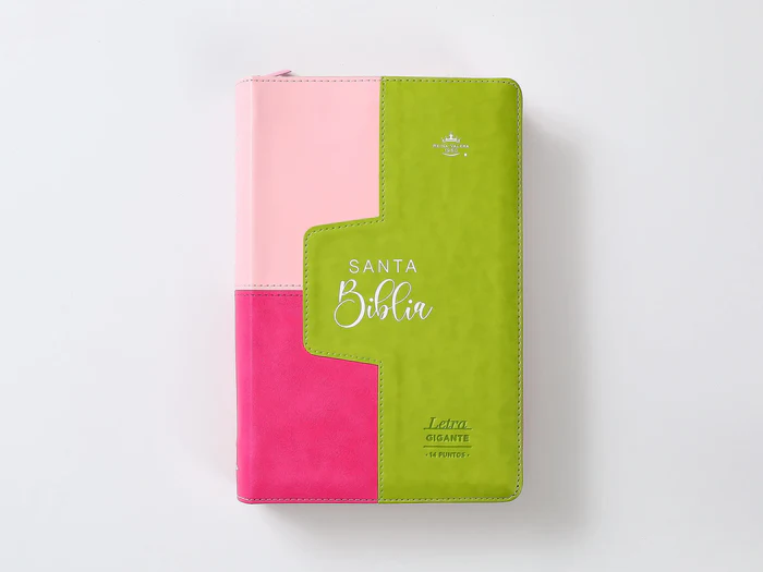 Biblia RVR60 068 czti Colección Iconic Fucsia/rosa/ lima Tamaño Manual