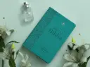 Biblia RVR60 088cti LSGi Turquesa Floral tamaño Grande