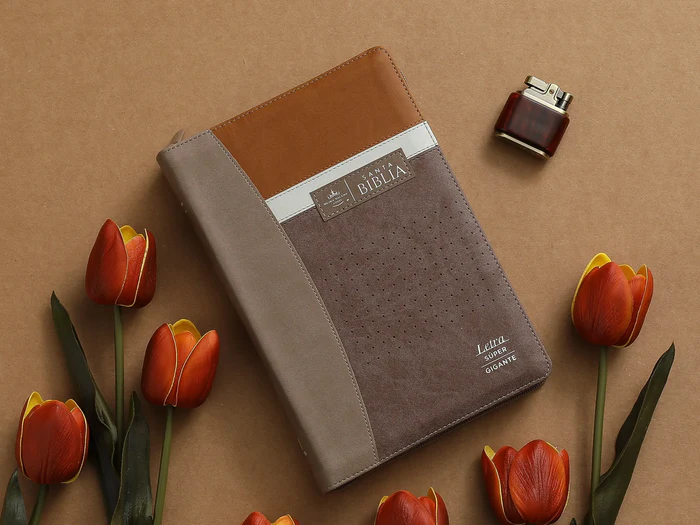 Biblia RVR60 088czti LSGi Tech Dot Negro/café/café Beige tamaño Grande