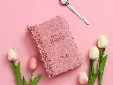 Biblia RVR60 035cz PJR imitación piel rosa floral Tamaño Compacto