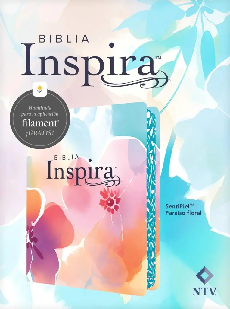 Biblia Inspira NTV con Filament (SentiPiel, Paraíso floral)