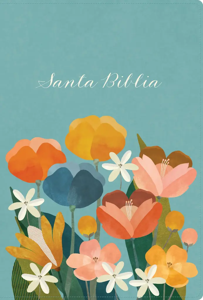 RVR 1960 Biblia letra grande tamaño manual edición especial, aqua, símil piel