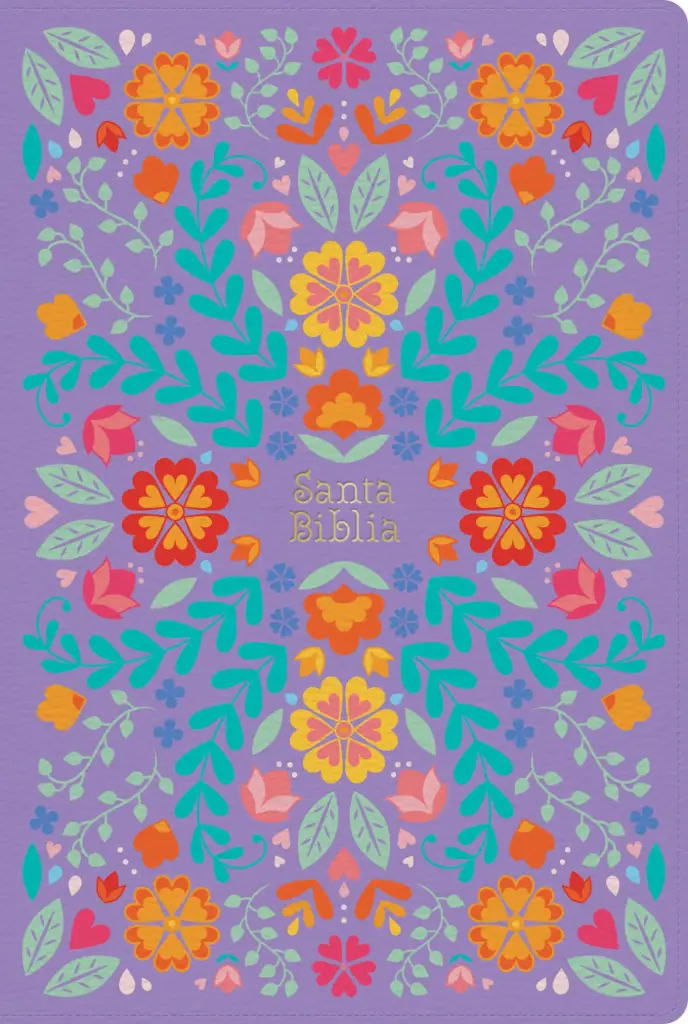 RVR 1960 Biblia letra gigante, floreada símil piel (Edición 2023)