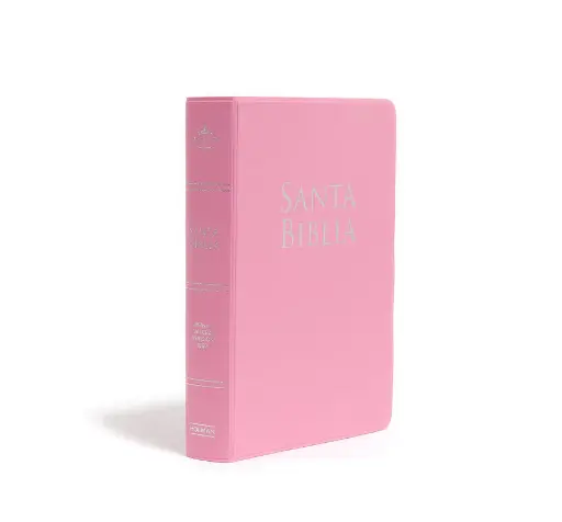 Biblia RVR 1960 Letra Grande Tamaño Manual Vinilo Rosa