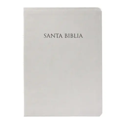 Biblia RVR 1960 Tamaño Manual Letra Grande blanco vinil