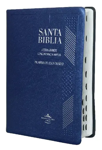 Biblia Reina Valera 1960 Mediana Letra Grande Vinil Azul [RVR052CLGPJRTI]