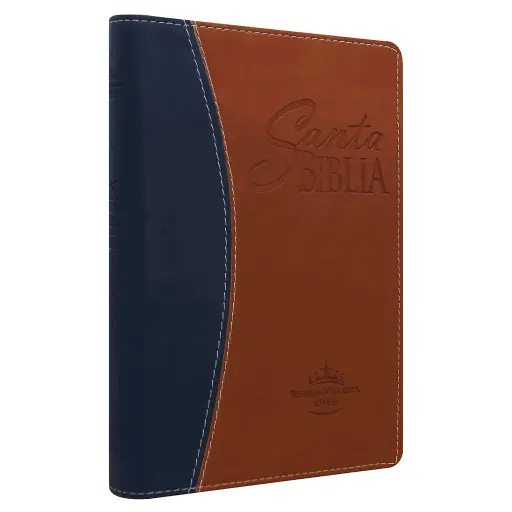 Biblia Reina Valera 1960 Mediana Letra Grande Imitación Piel Azul/Marrón [RVR065cLGPJR]