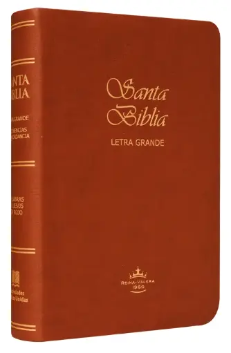 Biblia Reina Valera 1960 Mediana Letra Grande Imitación Piel Café [RVR065CLG]