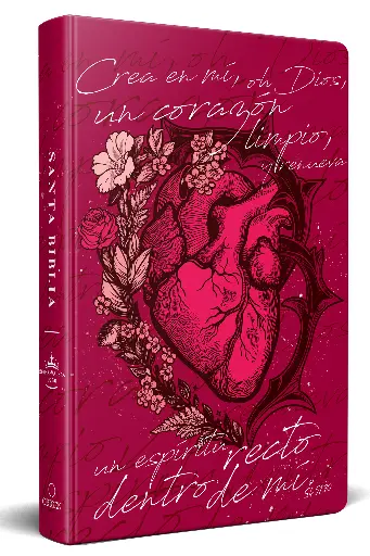 Biblia Reina Valera 1960 letra grande, tapa dura, tamaño manual corazón (rosada)