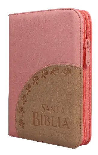 Biblia Reina Valera 1960 Chica Letra Mediana Imitación Piel Rosa Beige [RVR046cZLMPJR]