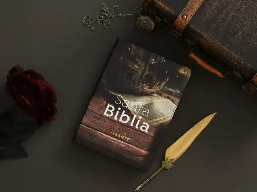 Biblia RVR60 085c LG PJR Barco sobre libro tamaño Gigante