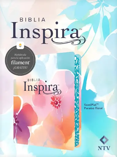 Biblia Inspira NTV con Filament (SentiPiel, Paraíso floral)