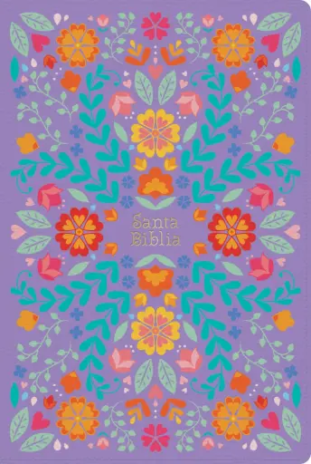 RVR 1960 Biblia letra gigante, floreada símil piel (Edición 2023)